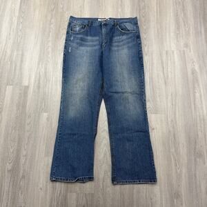 Vintage Emergency Exit Bootcut Jeans Men's 40x32 Blue Faded Western y2k Skater